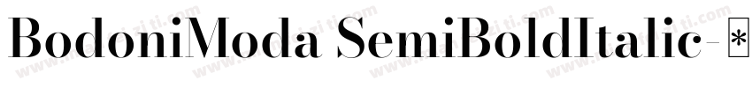 BodoniModa SemiBoldItalic字体转换